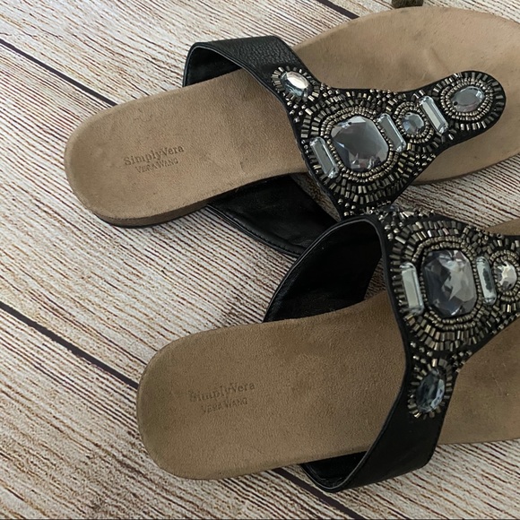 Simply Vera Wang Sandals Embellished Thongs - Picture 4 of 6